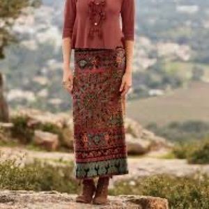 Peruvian Connection Medium Pima Cotton Maxi Skirt
